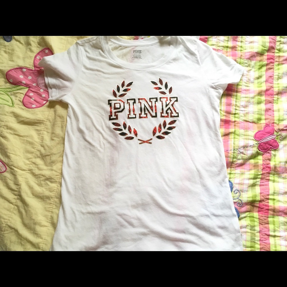 Victoria's Secret/PINK Iconic Red Plaid Tee Christmas - S/M - NWT